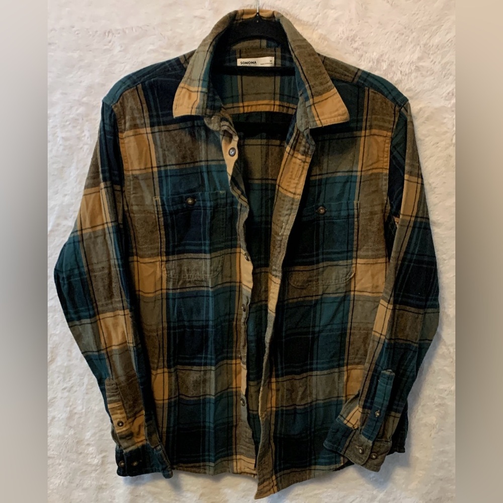 Sonoma Plaid Button-Up Shirt